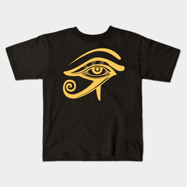 Egyptian Eye Of Ra Pharao Gift Idea Africa Pyramid Kids T-Shirt by Macphisto Shirts